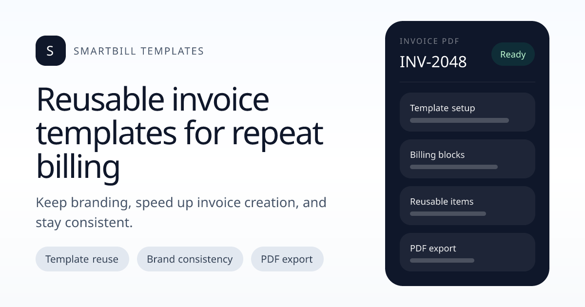 Invoice Templates for Freelancers, Agencies & Small Businesses | SmartBill